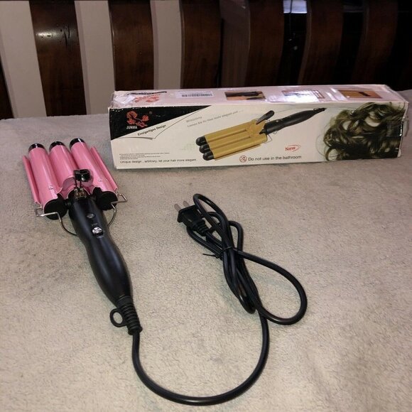 Triple Rod Hair Curling Iron PINK/BLACK 25mm 98W - Picture 12 of 12